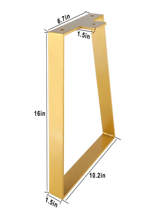 ALXEH 16in Trapezoid Furniture Legs Gold - Image 2